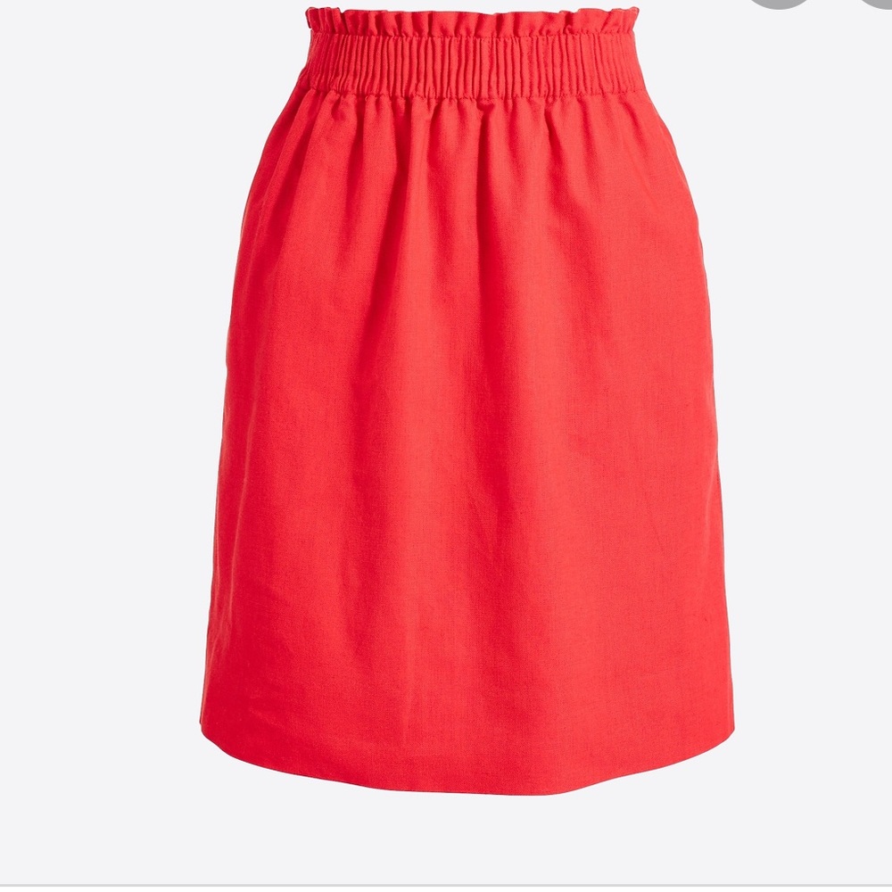 J. Crew Coral Red Mini Skirt
